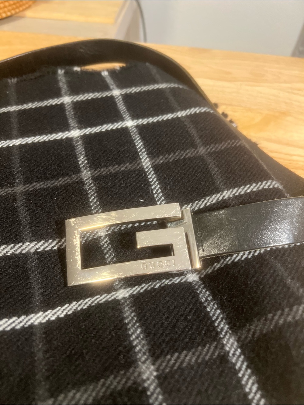Gucci Black leather Belt Bag with Silver G Buckle